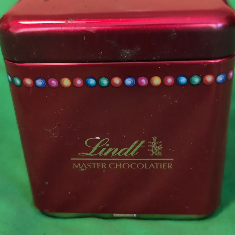 Vintage Lindt Master Chocolatier Holiday Chocolate Tin Box